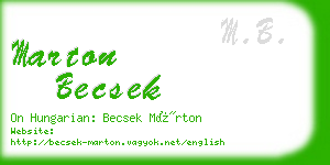 marton becsek business card